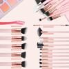 "Real Perfection 16pcs Makeup Brushes Set with 1 Eyebrow Razor, Premium Synthetic Foundation Blending Face Powder Eye Shadow Concealer Make Up Brushes Tool Kit, Pink"